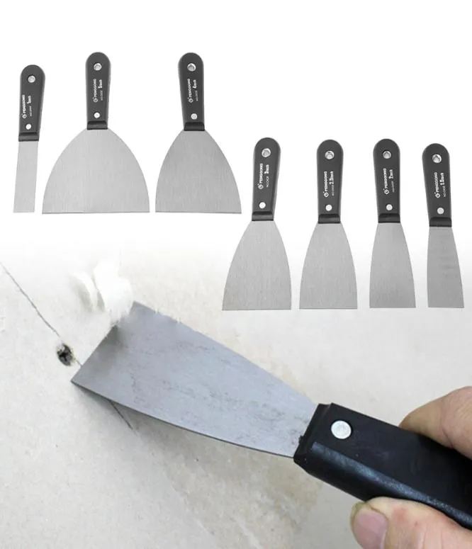 7pcs Scraper Set Putty Messer 1Quot5quot mit Werkzeugspeicherbeutel für Bodenwandabschabt -Konstruktionswerkzeuge T200602
