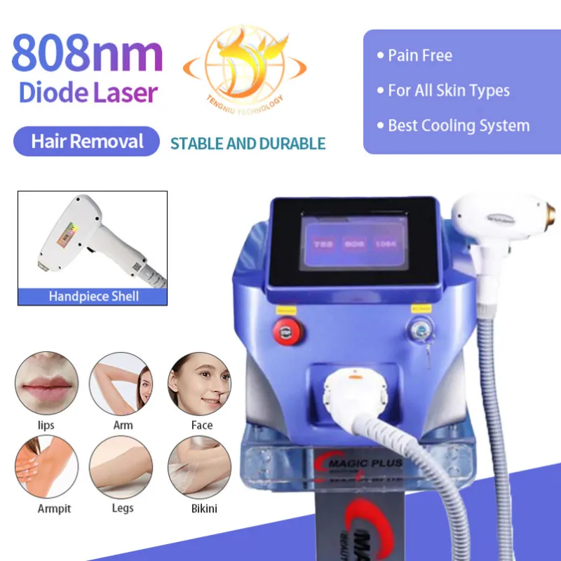 Beauty Machine 755nm 808nm 1064nm Permanent Hair Removal 808 Diode Laser Equipment For Sale