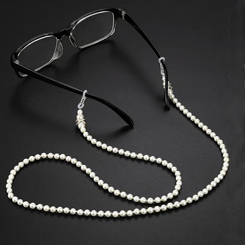 Imitation Pearls Reading Glasses Chain Beaded Fashionable Neck