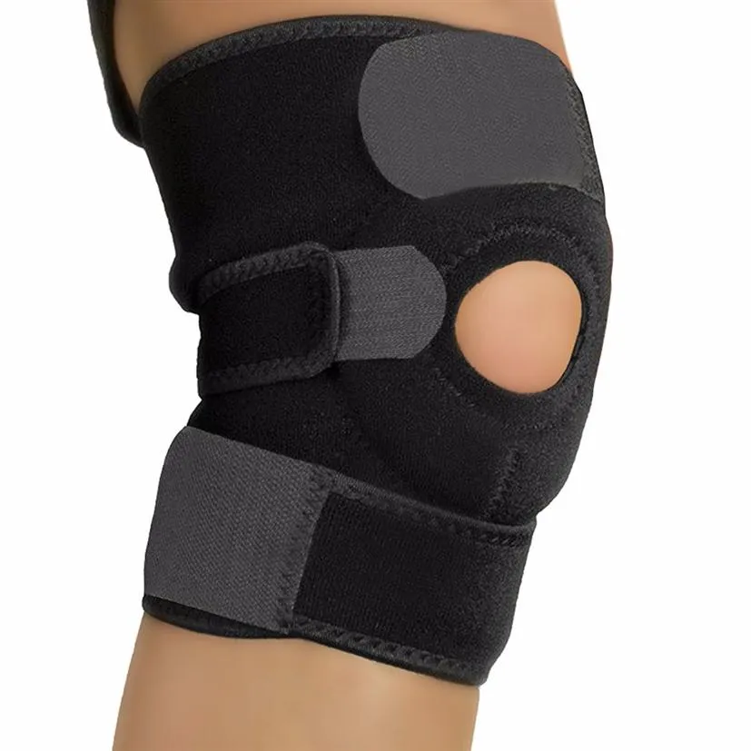 دعم دعامة الركبة - فرقة ركبة النيوبرين القابلة للتعديل - واقي الركبة المفتوح لرياضة التهاب المفاصل ACL Run2933