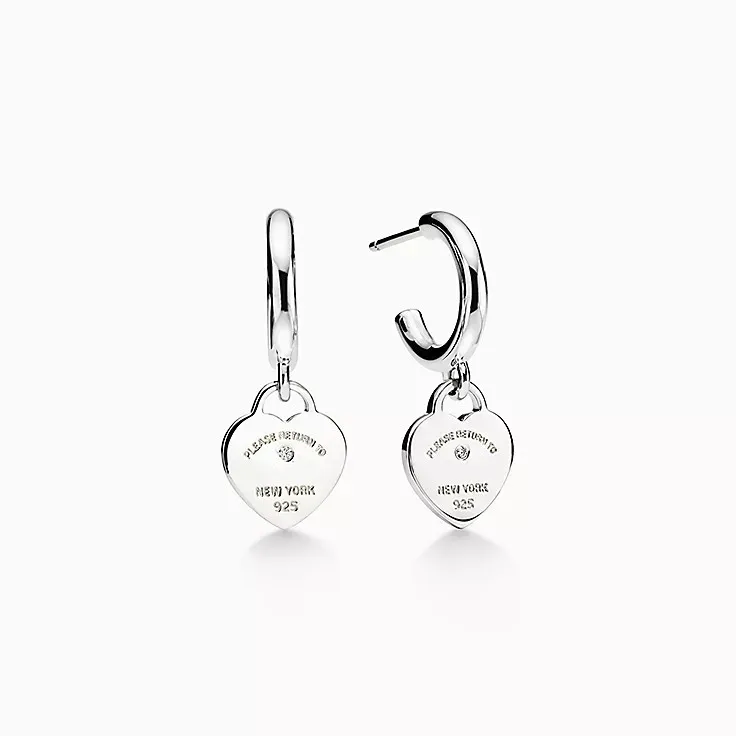 T-Heart Charm Küpe Aşk Saplama Küpe 925 Gümüş Sterlling Mücevher Desinger Kadın Sevgililer Günü Partisi Hediye Orijinal Lüks Marka