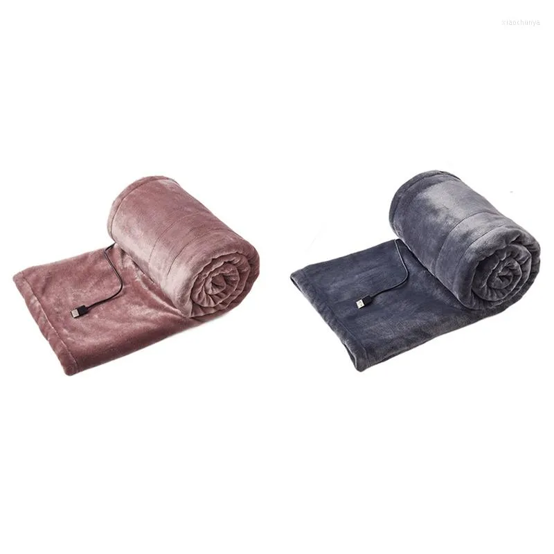 Couvertures Couverture électrique USB Couverture chauffante douce Tapis chauffant Contrôleur de synchronisation de température 180x80cm Rose