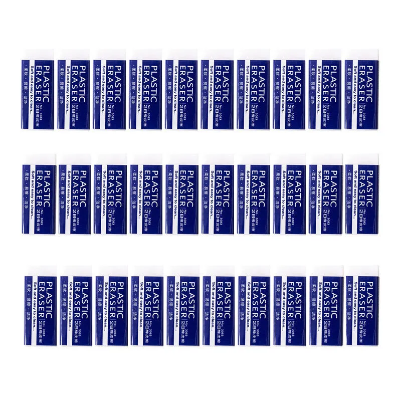 محايات 30pcs 2B HB Rubber Pency Eraser Oval Soft Easy Clean Clean للأطفال Student School Stationery Superior 221118