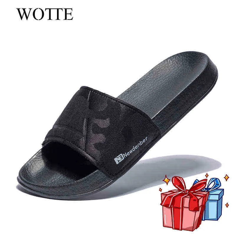 Wote Sommer Hausschuhe Männer Badezimmer Schuhe Flip-Flops Männer Licht Outdoor Strand Sandalen Dunkle Tarnung Zapatos Hombre Große Größe 50 J220716