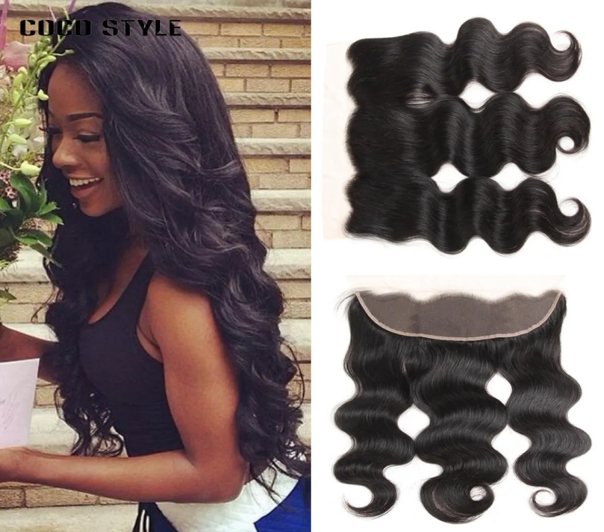 Brazilian Body Wave Lace Frontal Closure 100 Human Hair 134 Lace Closures 820 Inch Natural Color