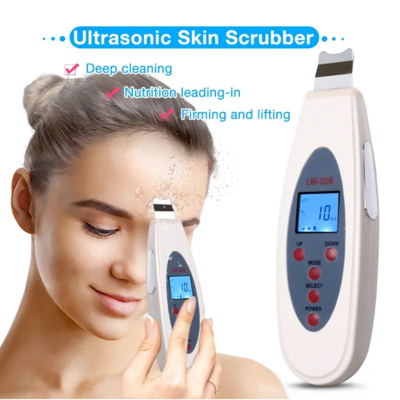 Nieuwe Afslankmachine Ultrasone Gezichtshuid Scrubber Ion Diep Gezicht Lifting Reiniging Peeling Oplaadbaar Apparaat Schoonheidsverzorging Instrument