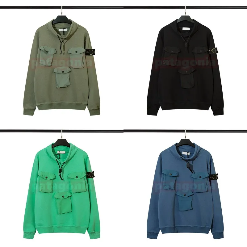 럭셔리 남성 패션 후드 디자이너 여성 다중 포켓 스웨트 셔츠 커플 캐주얼 풀오버 스웨터 asain 크기 m-2xl