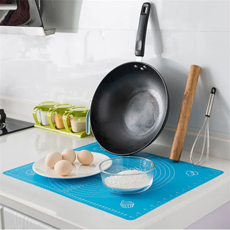 Cheap Large Silicone Mat Kitchen Kneading Dough Baking Mat Cooking Cake Pastry  Non-stick Rolling Dough Pads Tools Sheet Accessories