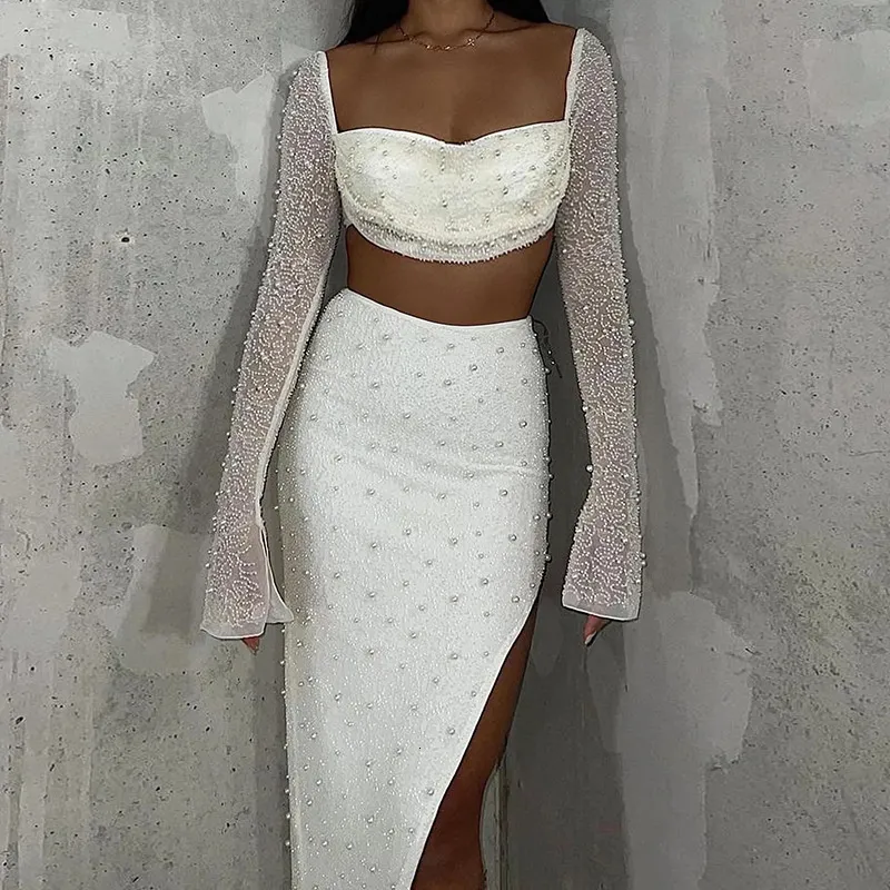 DHgate.com:Womens Sexy Square Neck Pearl Two Piece Dress Set DHgate.com:Womens Sexy Square Neck Pearl Two Piece Dress Set