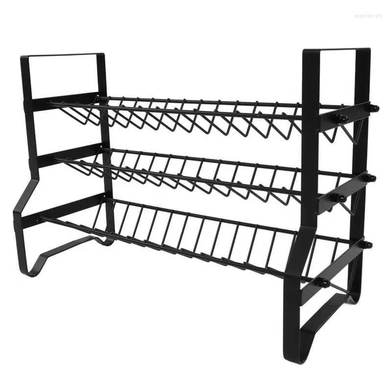 Garrafas de armazenamento Rack de temperamento 3 camadas Space economizador de tempero para cozinha