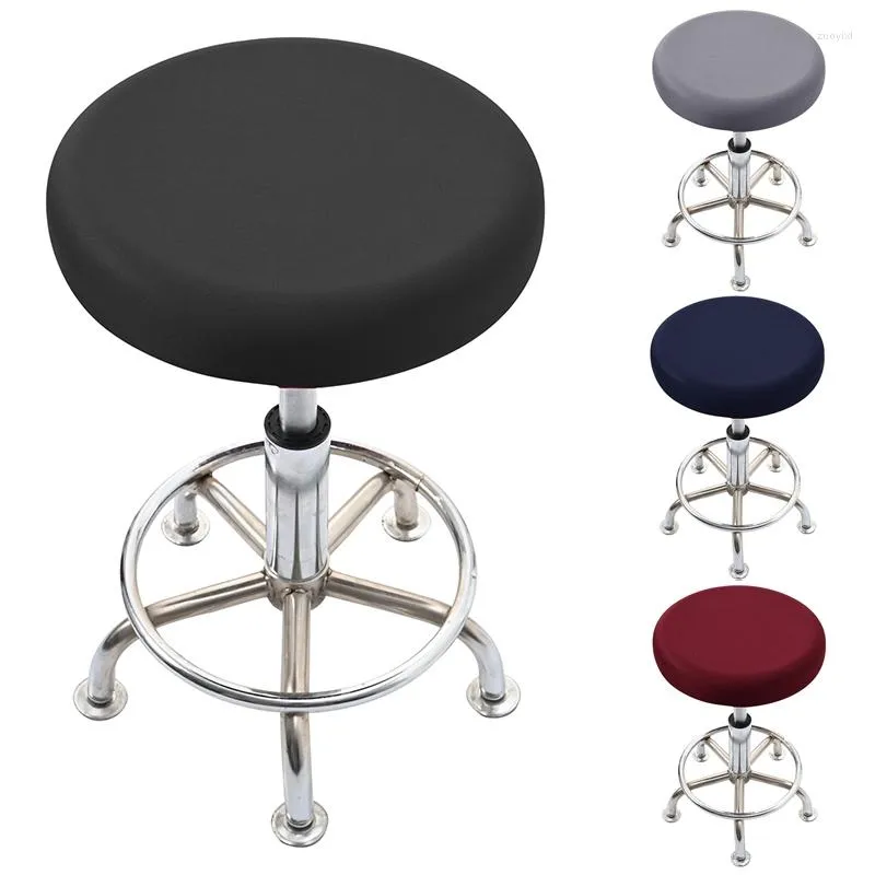 Pokrywa krzesła okrągłe okrągłe kolory stałe kolory gniazda baru stołka dla domowego salonu fryzjerskiego Bankiet restauracji