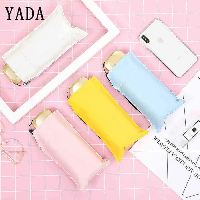 Yada Folding Light Mini Pocket Paraply Rainy Five For Women Men Anti Black Coating Gifts YD106 J220722