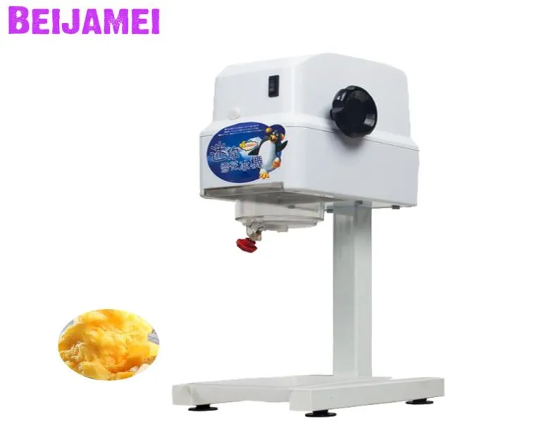 BEIJAMEI Electric Shaved Ice Maker Commercial Ice Shaver Planer Machine Sand Ice Crusher Making