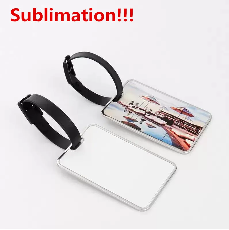 New Favor Heat Transfer Blank Sublimation Metal Printable DIY Luggage tag anti-lost boarding pass Wholesale