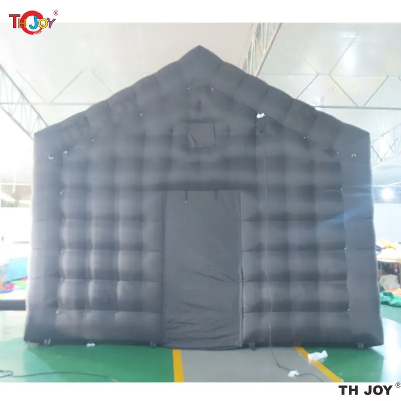 Inflatable Night Club Tent Large Black Blow Up Night Club Cube Tent Square  Gazebo Event Room Movable Portable Night Club Party Pavilion for