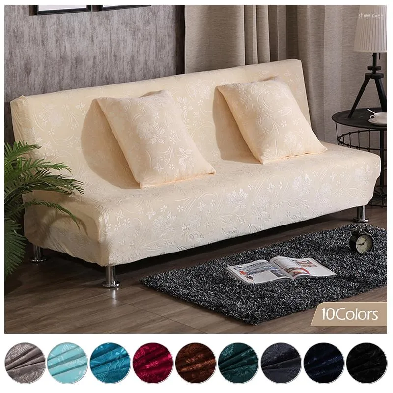 Cubiertas de silla Patrón clásico Sofá Cama Cubierta para sala de estar Gran Estiramiento Plegable Chaise Lounge Imprimir El Hogar