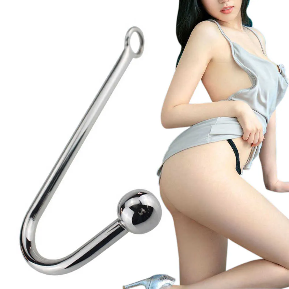 Beauty Items Stainless Steel Ball Anal Hook Metal Plug Adult sexy Game Butt Shop BDSM Erotic Product for Man Woman Gay