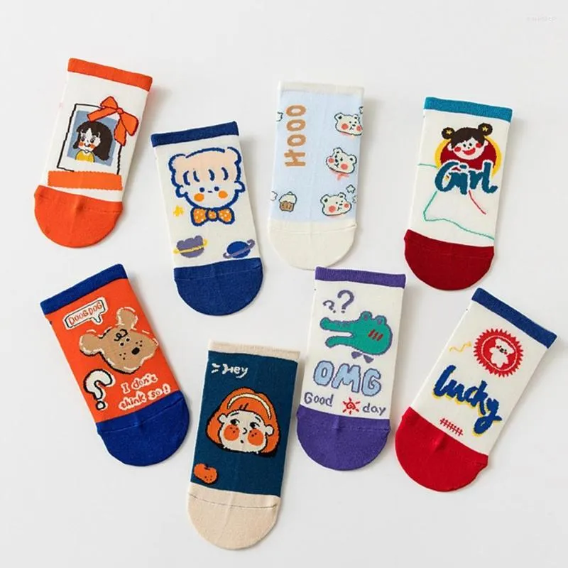 Breathable Kawaii Cartoon Women Socks Anti-Slip Slippers Short Ankle Socks  