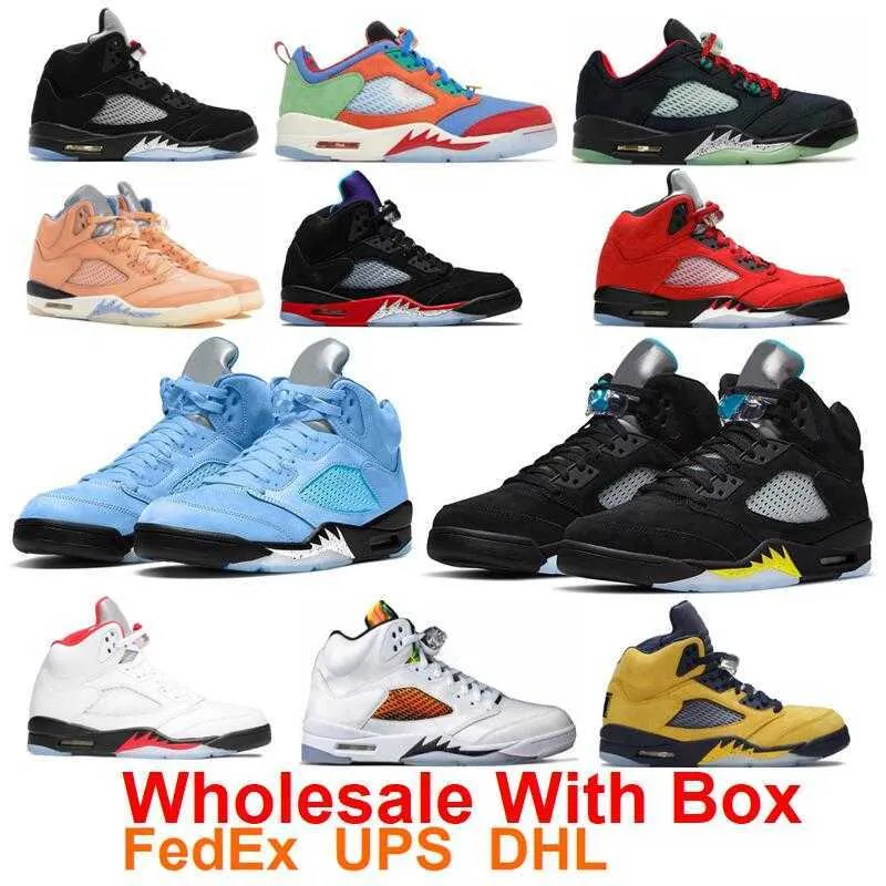 5 Aqua 5s University Blue Basketball Shoes Concord Fird Red Men Black