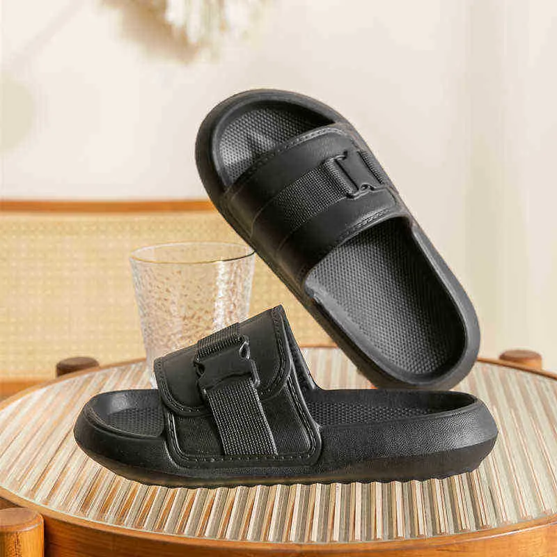 Sommarpar sandaler hem badrum nonslip tofflor utomhus strand män tofflor latex eva mjuk partikel massage kvinnor skor