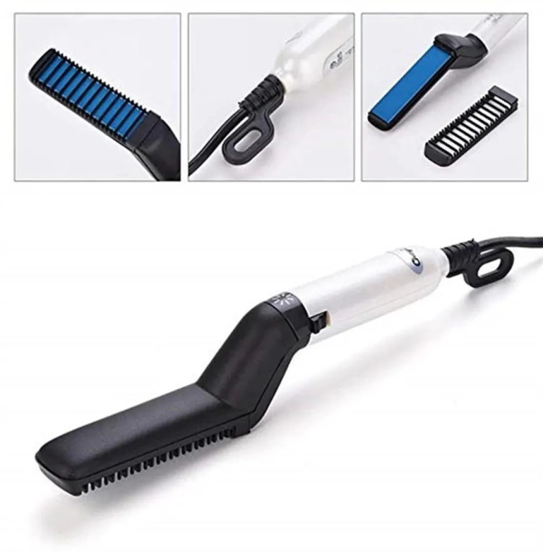 Men Quick Styler Comb Multifunctional Hair Curler Tool Electric Hair Styling Brush Beard Straighteners 26 8 5 5 5CM US UK EU AU pl