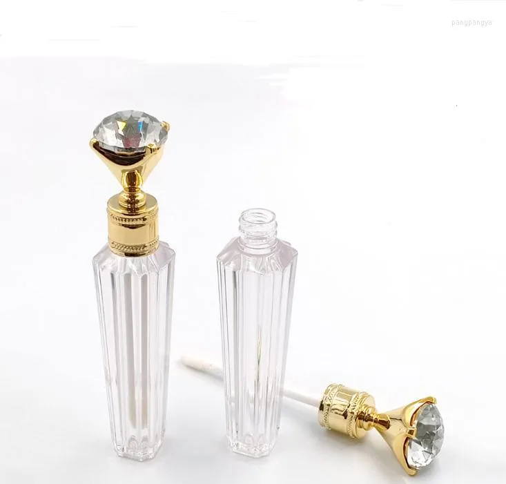 Aufbewahrungsflaschen Luxus-Diamant-Lipgloss-Röhrchen Leere Röhrenflaschen-Verpackungsbehälter Nachfüllbarer Lipgloss SN3371