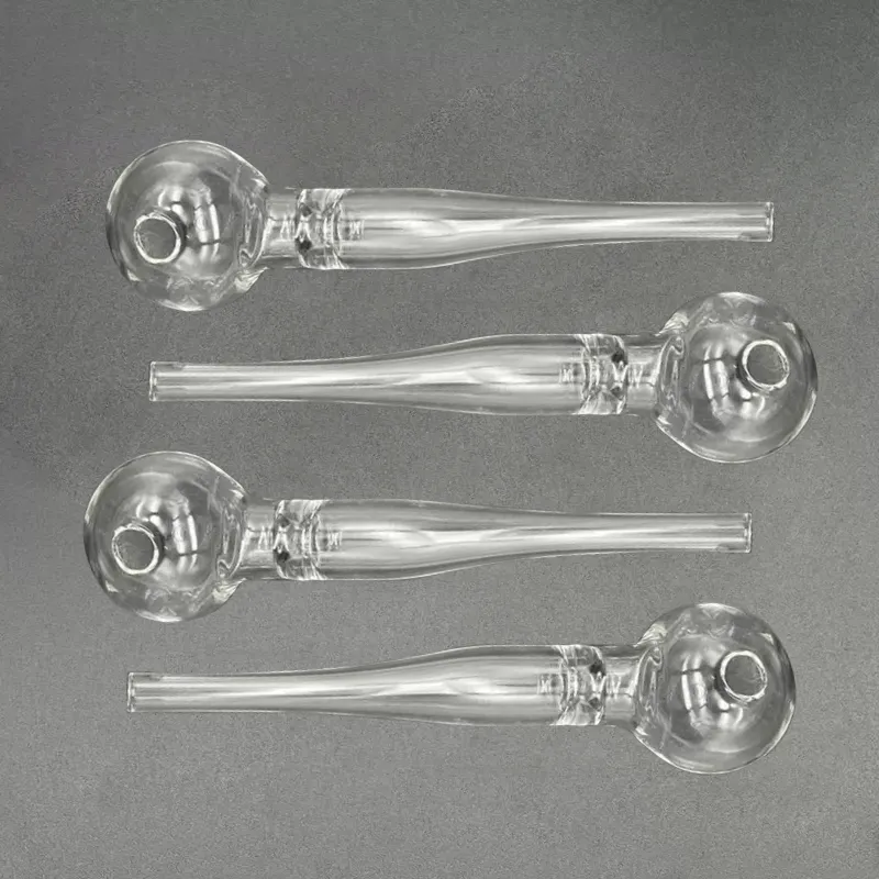 Long Pyrex Verre Fumer Pyrex Brûleur À Huile Tuyaux Filtre À Eau Bubbler Brûleurs Droit Main Cire Tuyau