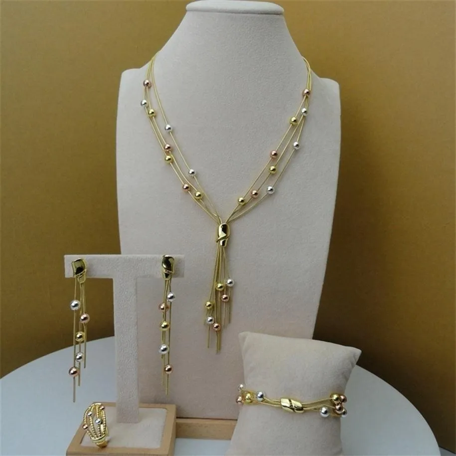 Yuminglai Dubai Fine Jewlery Exquisite Schmucksets Halskette für Frauen FHK5804 201222346g