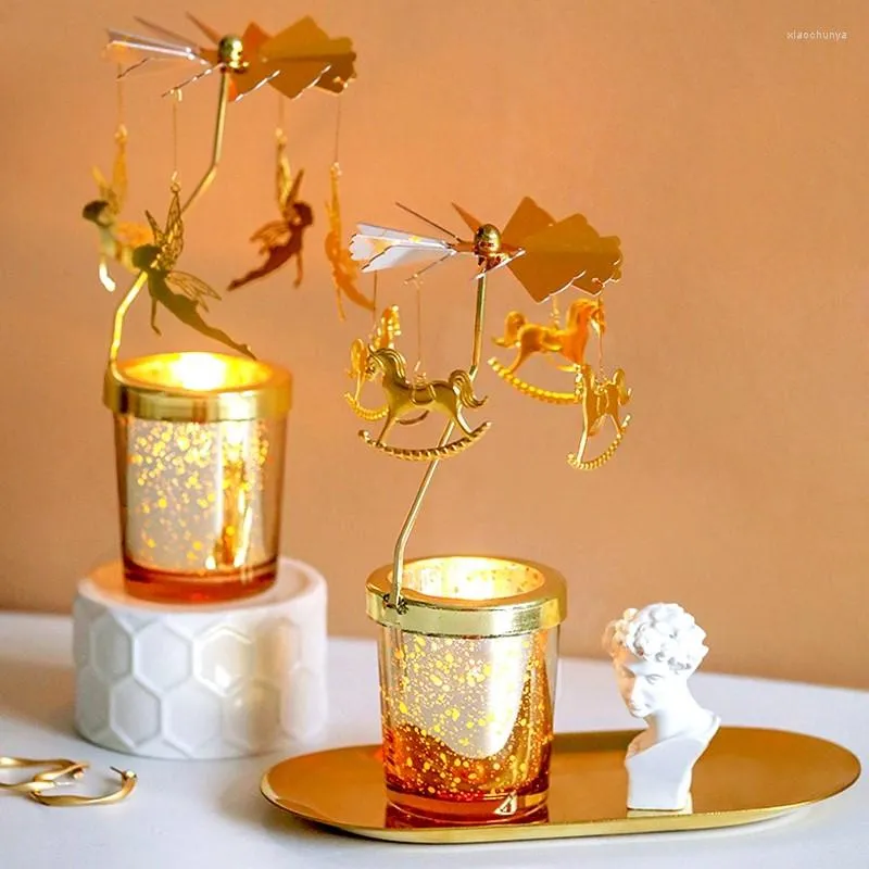 Kandelaars Noordse stijl Aesthetische kersthouder Metal Luxe cilinder glamours Adornos para casa tafel centerpieces