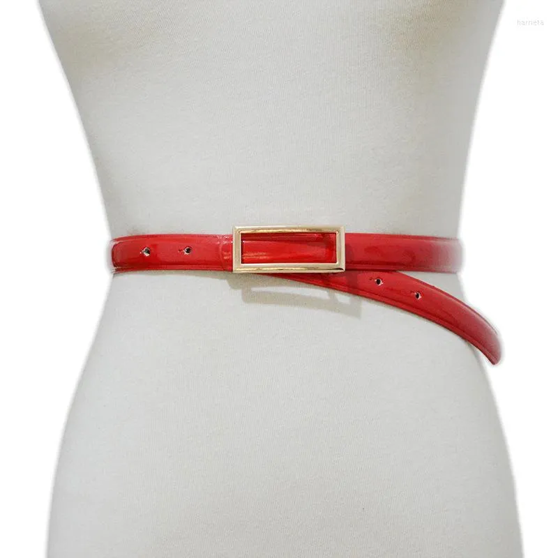 Belts 2022 Korean Fashion Lady Pu Lather Thin Belt 3 Wild Faux Leather Dress Skirt Bg-1415