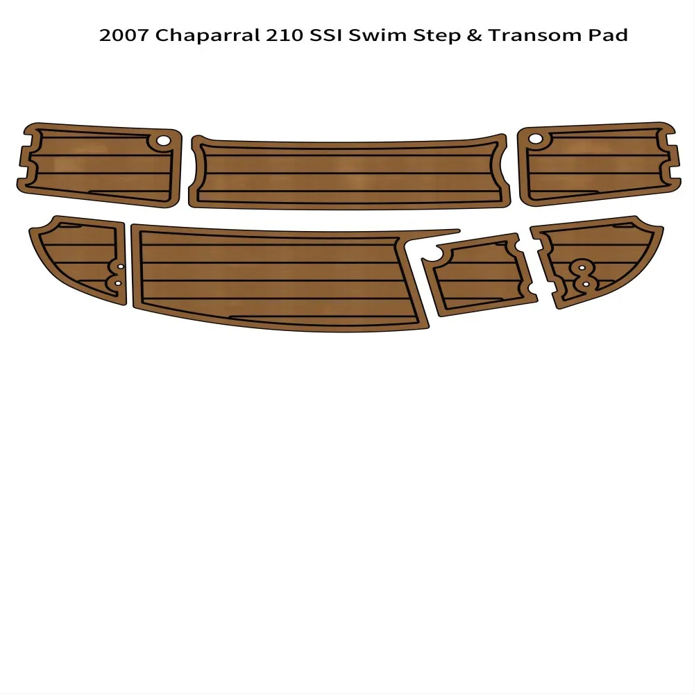 2007 Chaparral 210 SSI 수영 단계 Transom Boat Eva 폼 티크 데크 플로어 패드 매트