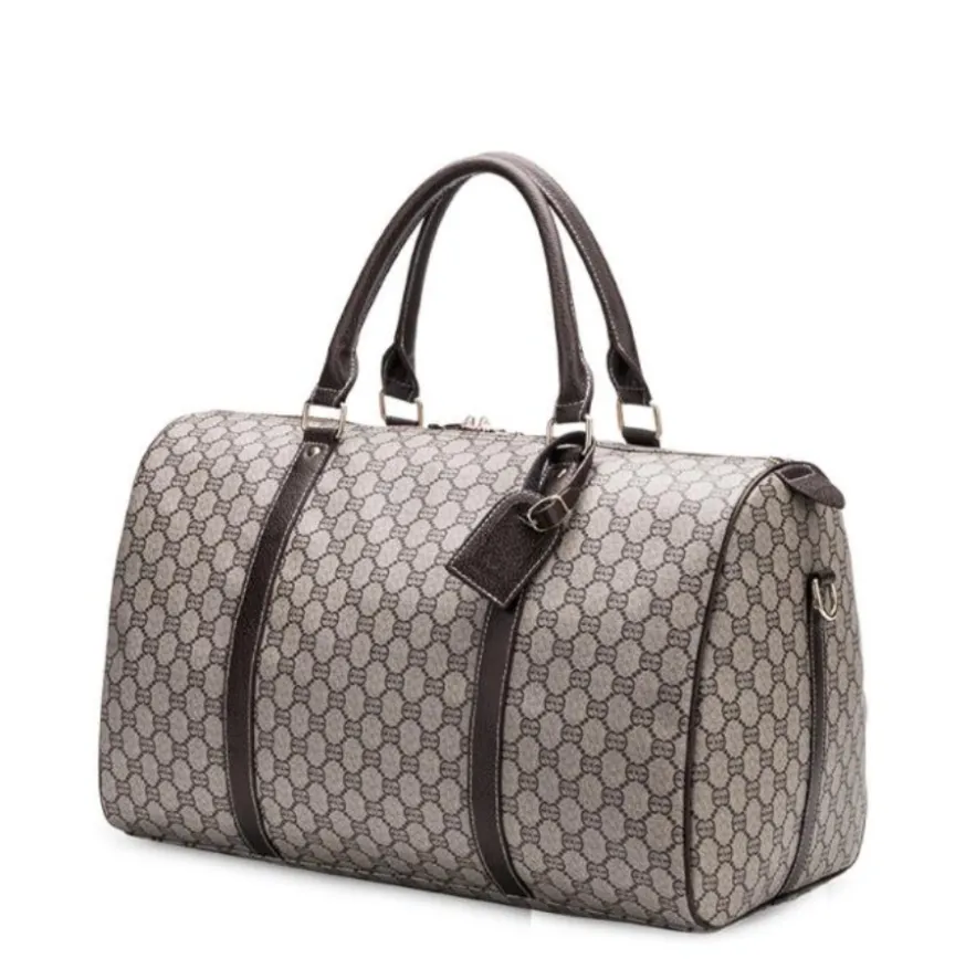 Bolsas esportivas de moda masculina de luxo bolsas de viagem femininas bolsas de couro de grande capacidade para bagagem de mão bolsa de fim de semana 118