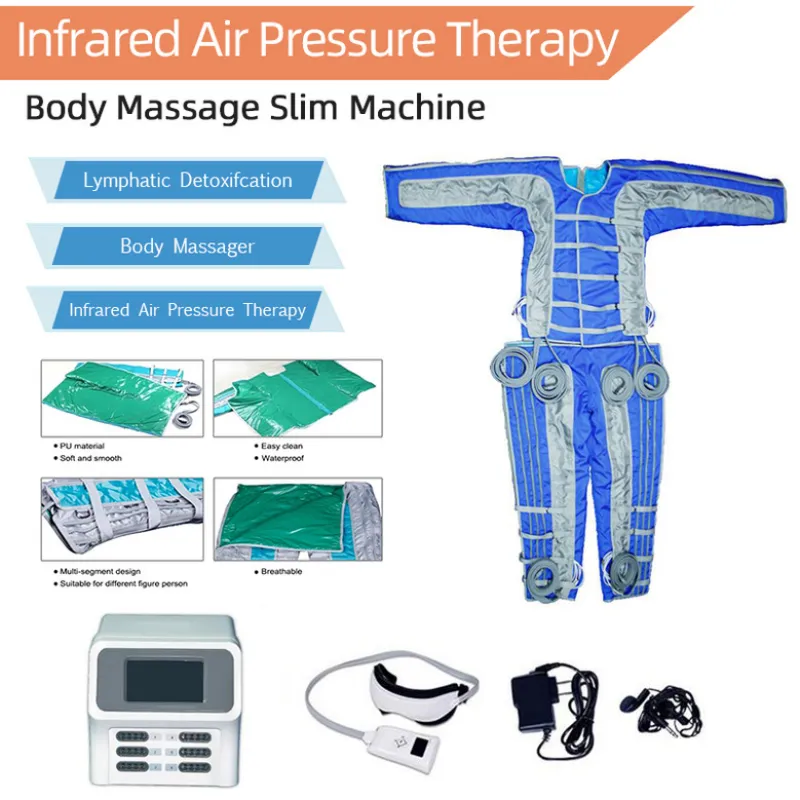 Slimming Belt 24 Pcs Air Bags Air Pressure Presoterapia Skin Rejuvenation Body Tightening Spa Salon Machine