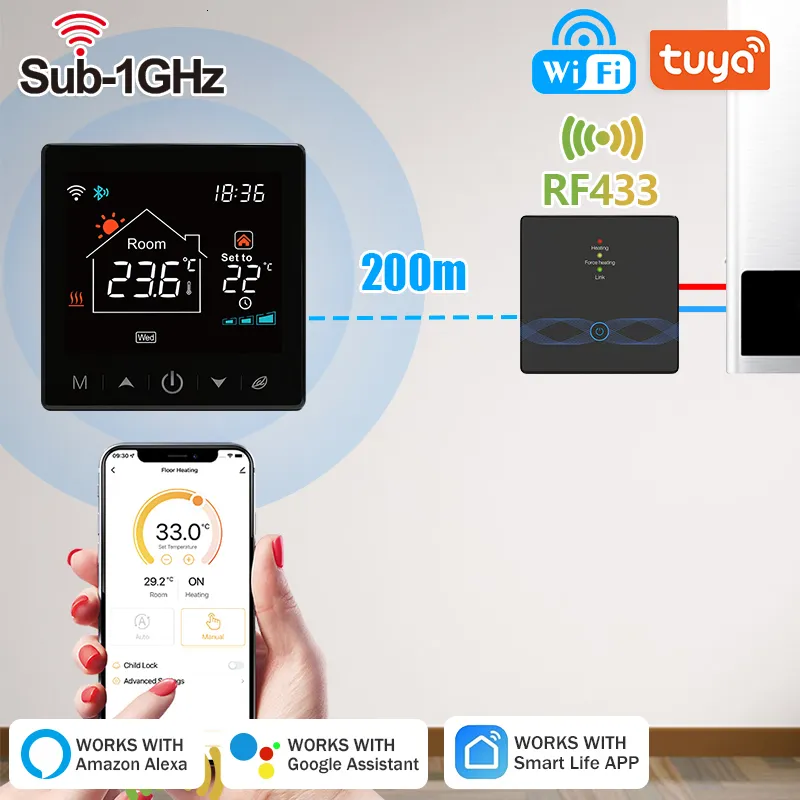 Control Remoto Inteligente Tuya Termostato Digital Programable Inalámbrico  Wifi Caldera De Gas Ler De Temperatura Para Calefacción De La Habitación  Del Hogar 221119 De 49,17 €