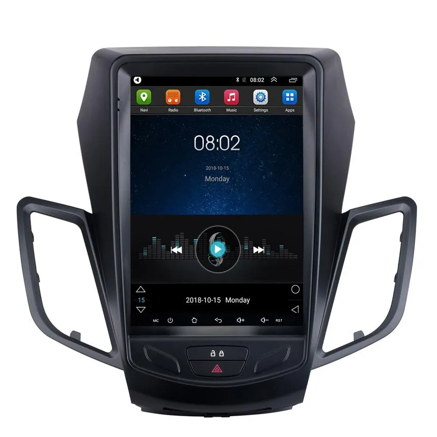 Multimedia Car DVD Radio Player GPS Android Tesla w stylu w stylu 2009-2014 Ford Fiesta279x
