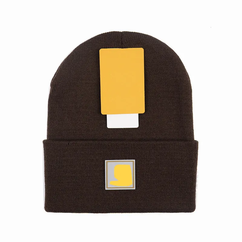 Gorro de inverno masculino marca gorros quentes para mulheres gorros femininos europeus americanos dobrados de malha dobrada chapéu de lã feminino