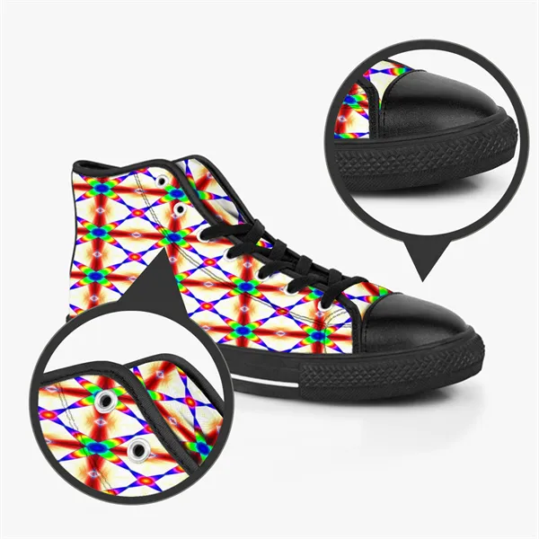 M￤n stitch skor anpassade sneakers canvas kvinnor mode svart vit midklipp andas utomhus promenad jogging f￤rg79