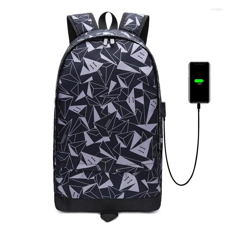 Sac à dos pour hommes charge USB intelligente grande capacité sac de basket étanche voyage ordinateur étudiant cartable