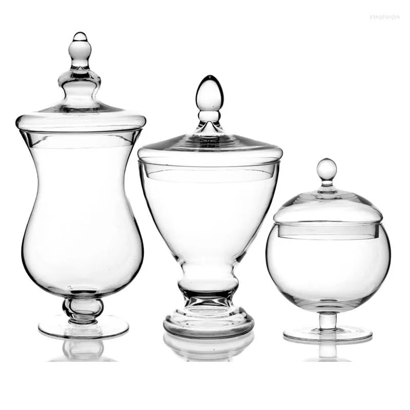 Vorratsflaschen im europäischen Stil, transparentes Glas, Bonbonglas mit Deckel, Lebensmitteltank, Hochzeitsgeschenke