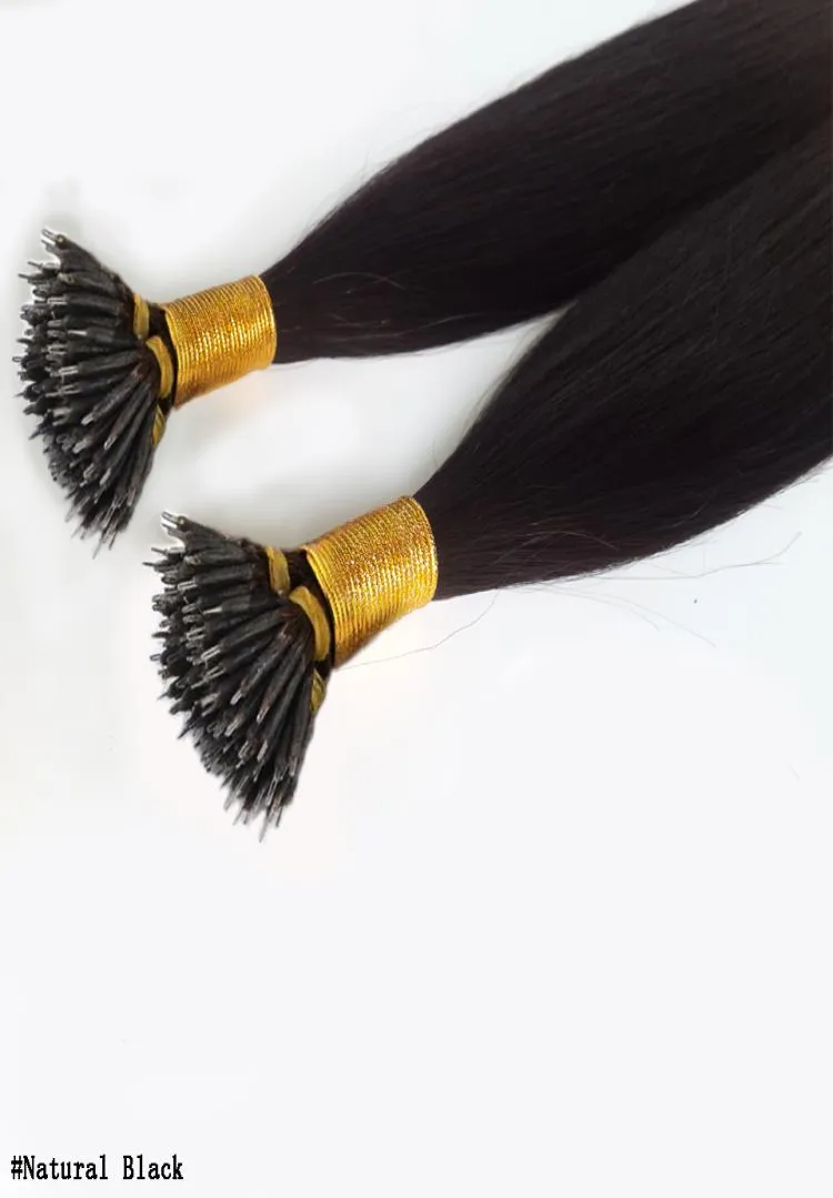 Ny Pre Bonded Straight Remy Nano Ring I Tips Human Hair Extensions 1gs 100s Factory Whole4062592