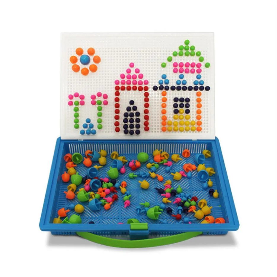 Educational diy kits mushrooms nails puzzle toys children hold opportunely opportunely nail bead 296 combined creative building blocks292t
