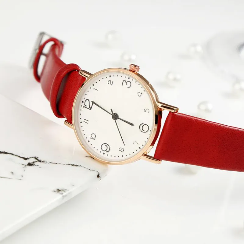 HBP Ladies Watch Fashion Leather Pasp Gold Dial Bransoletka kwarcowa dziewczyny zegarki Montres de Luxe