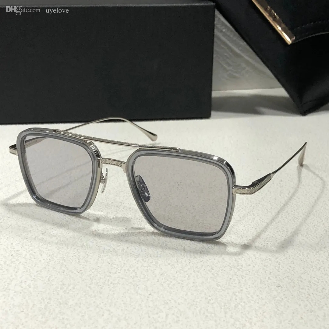 Dita Flight 006 Stark Vintage Sunglasses 골드 도금 디자이너 남성용 유명한 세련된 레트로 브랜드 안경 패션이있는 오리지널 박스
