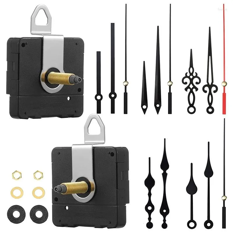 Uhr-Reparatur-Sets, 32 mm langer Schaft, DIY-Quarzuhr-Bewegungsmechanismus mit 5 verschiedenen Paaren von Zeigern, Wandteile-Ersatz