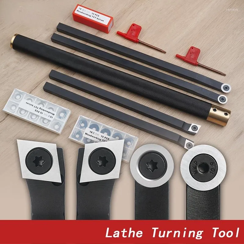 Professional Hand Tool Sets Lathe Turning Blanking Knife W/ Carbide Inserts Woodworking Held Knurling High Hardness Blades