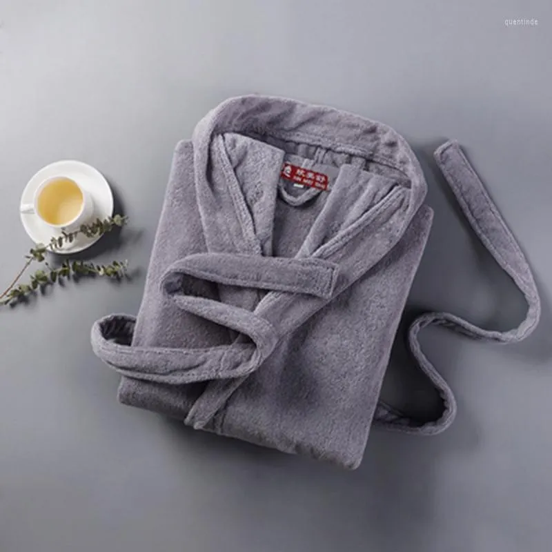 Indumenti da notte da uomo Inverno Uomo Accappatoio Cotone di lusso Uomo Tasca con cappuccio Fasciatura Abbigliamento da casa da uomo Pigiama da notte Kimono Hombre