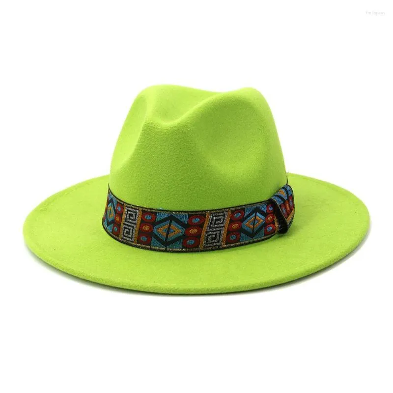 Berets Black MINT Fedora Hats For Women Imitation Wool Fedoras Panama Felt Hat Winter Men Jazz Trilby Chapeau Femme Caps HF183