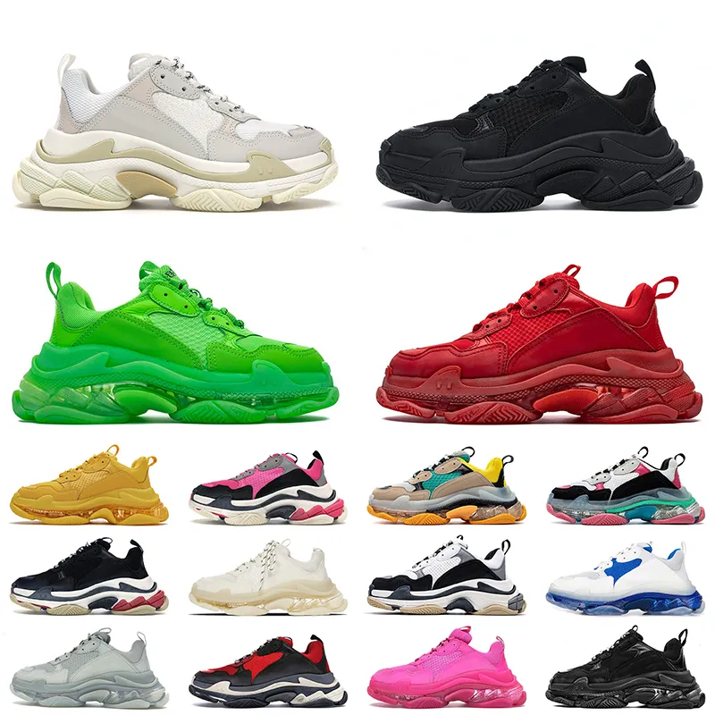 Balenciaga Triple s Designer Shoes Casual Oversized Sneakers Balencigas 슈즈 유백색 블랙 볼트 레드 여남 두꺼운 밑창 슈즈 럭셔리 운동화