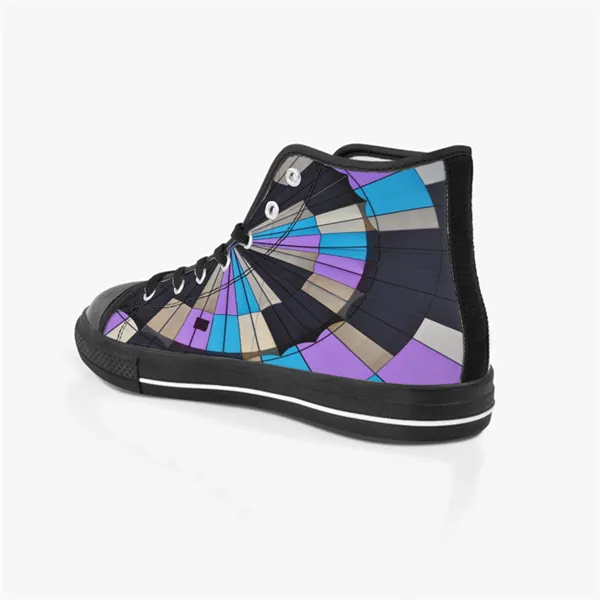 Scarpe da uomo Stitch Sneakers personalizzate Canvas Moda donna Nero Bianco Taglio medio Traspirante Walking Jogging Color128