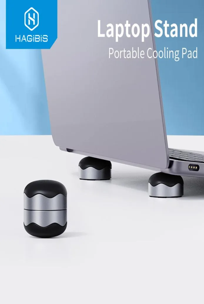 Tablet PC Stands Hagibis Laptop Magnetic Portable Cooling Pad For MacBook Cool Ball Heat Dissipation Skidproof Cooler 221031